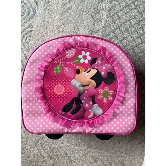 Disney Minnie kids suitcase pink with rollers - Picture 1 of 4
